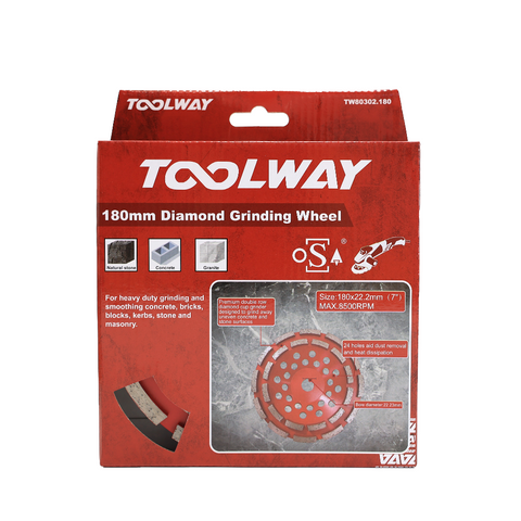 Diamond Double Row Grinding Wheel 180 X 22.23mm (7 ̋)