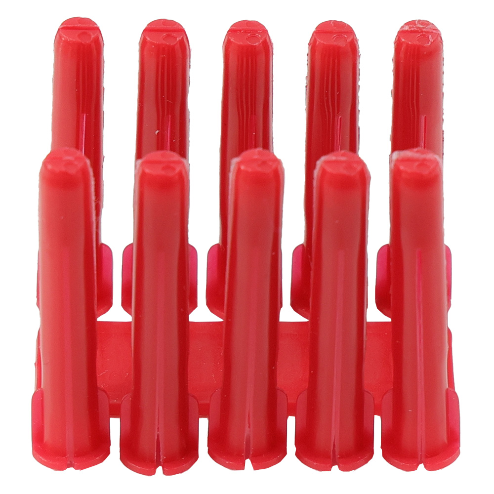 Red Wall Plugs 5.5 × 35 mm – HDPE Masonry Anchors