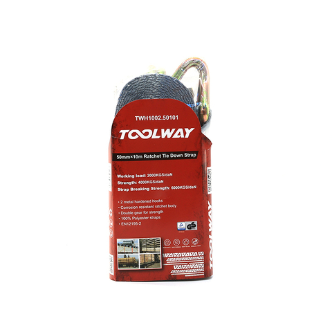 50mm×10M -Ratchet Tie Down (Strap Breaking Strength: 6000KGS/daN)