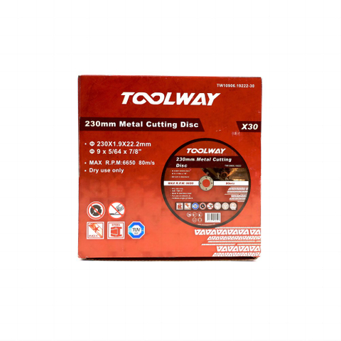 230MM Cutting Disc for Metal(30pcs in A Color Box)