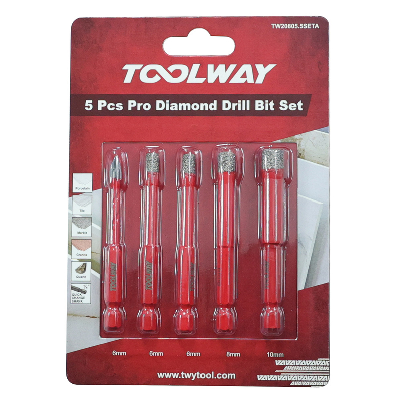 5 Pcs Pro Diamond Drill Bit Set