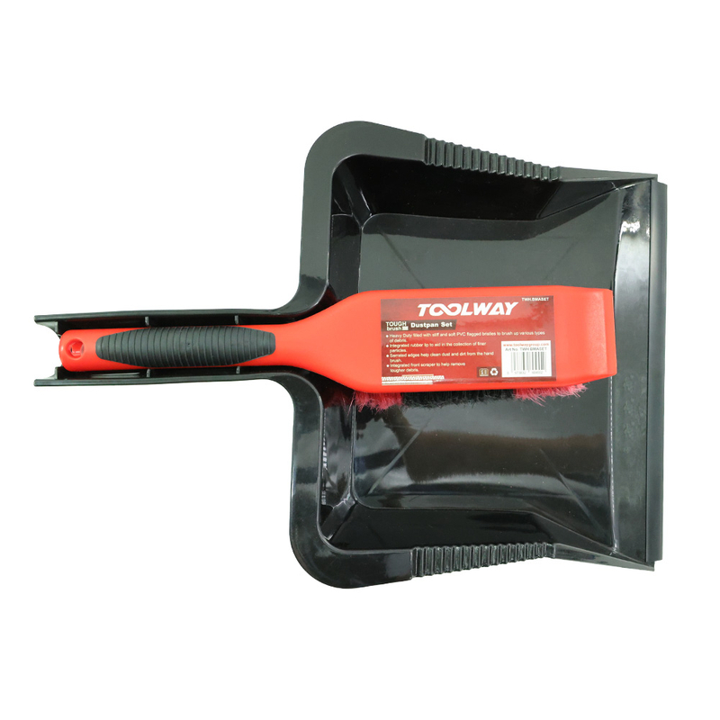 Tough Brush Dustpan and Brush Set – Heavy Duty Cleaning Set