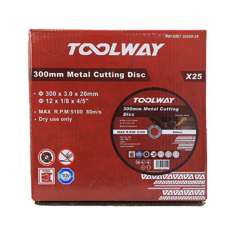 300MM Cutting Disc for Metal(25pcs in A Color Box)