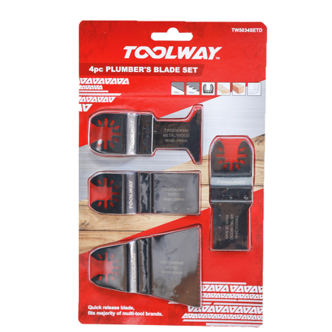 4pcs Plumber's Multi Tool Blade Set