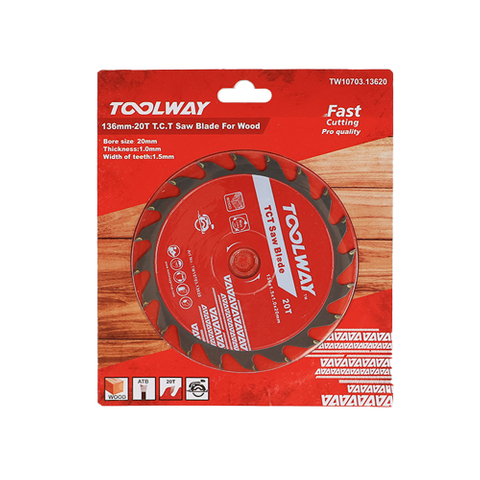 136MM-20T TCT Saw Blade For Wood(136x1.5x1.0x20Tx20)