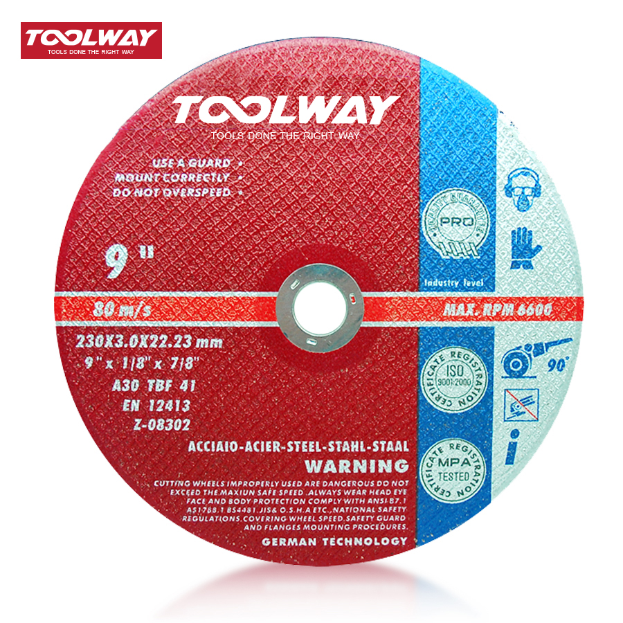 9"-230MM Free-hand angle grinder cutting wheels FOR STEEL