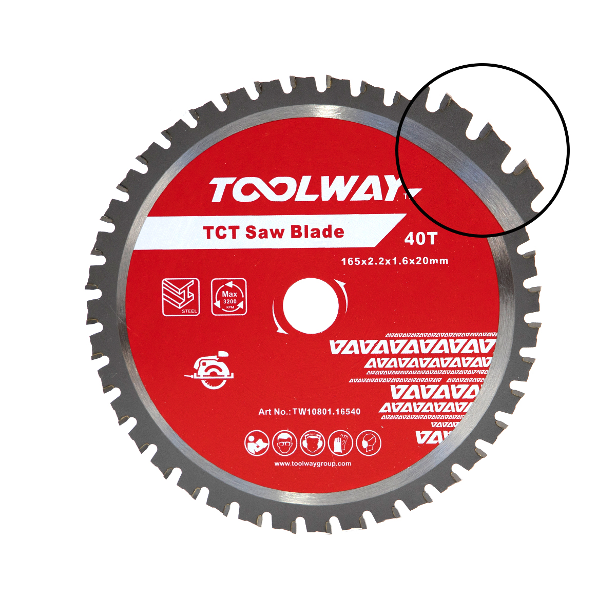 165MM-40T TCT Saw Blade For Steel