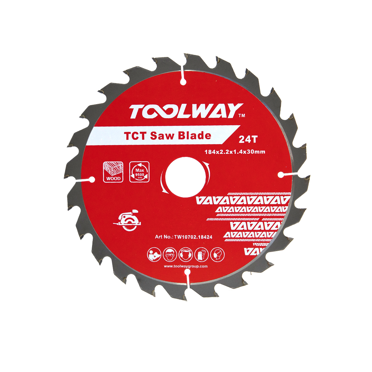 184MM-24T TCT Saw Blade For Wood(184x2.2x1.4x24Tx30)